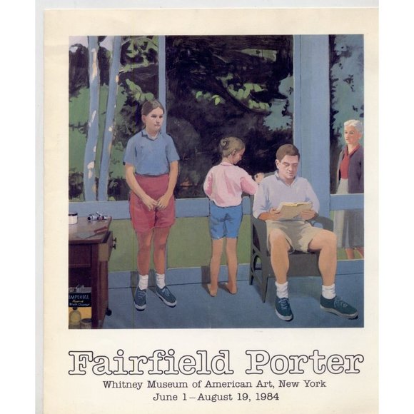 VINTAGE 1984 FAIRFIELD PORTER at WHITNEY MUSEUM OF AMERICAN ART, Tri-Fold - Picture 1 of 4